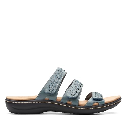 Clarks Women's Laurieann Cove Flat Sandal + Comfort + Office Wear + Lightweight + Slip-On + Casual + Versatile + Fashion