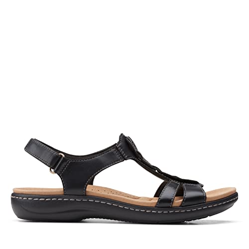 Clarks Women's Laurieann Kay Flat Sandal + Comfort + Casual + Casual Wear + Lightweight + Breathable + Multiple Sizes Av