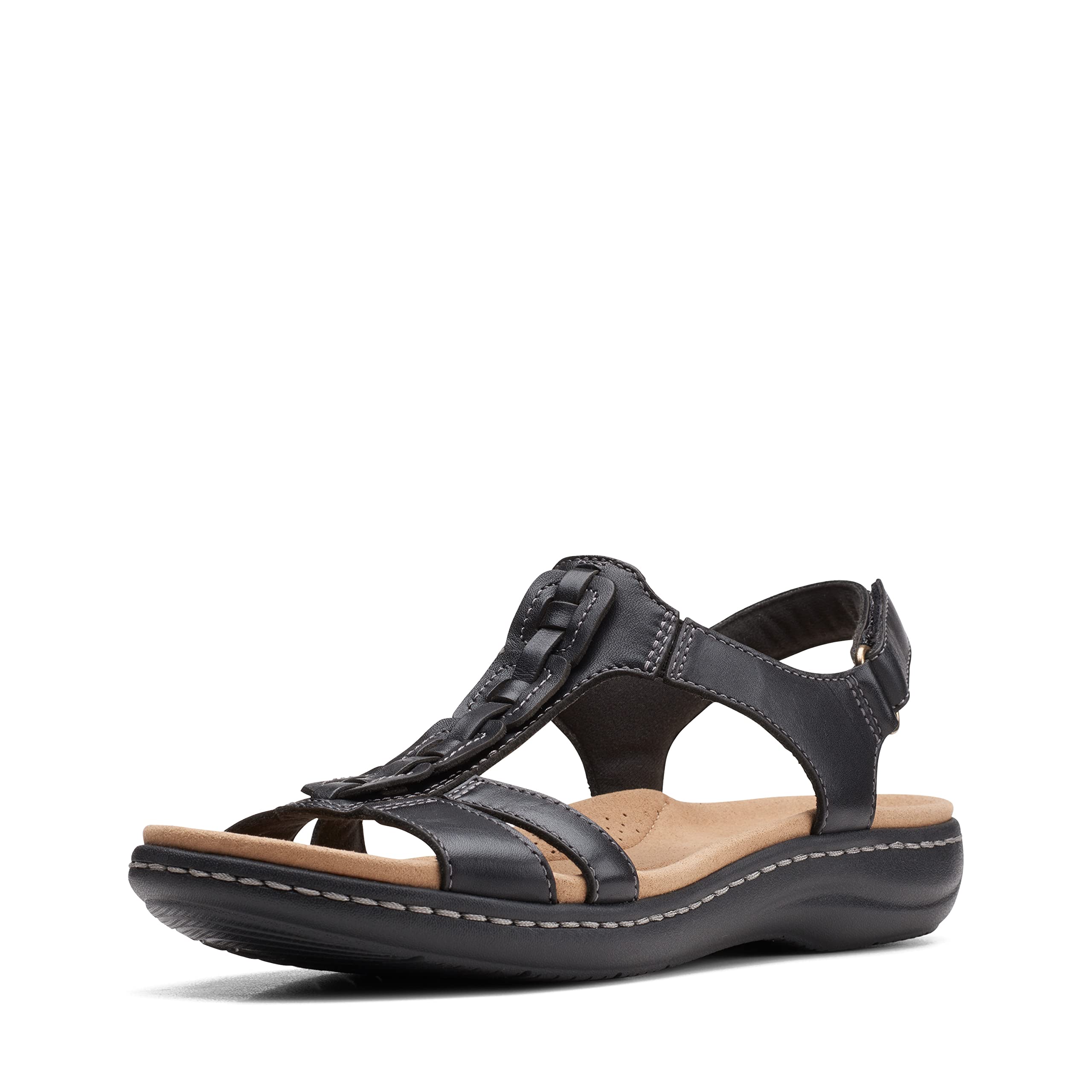 Clarks Women's Laurieann Kay Flat Sandal + Comfort + Casual + Casual Wear + Lightweight + Breathable + Multiple Sizes Av